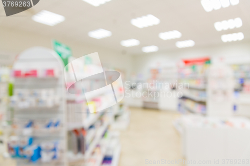 Image of pharmacy or drugstore room background