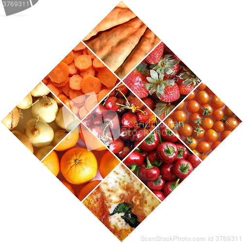 Image of Red food collage