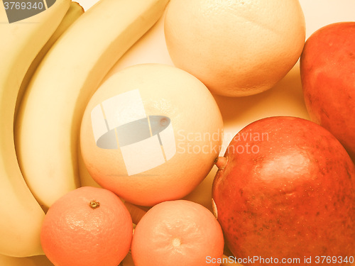 Image of Retro looking Fruits picture