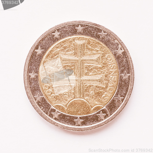 Image of  Slovak 2 Euro coin vintage