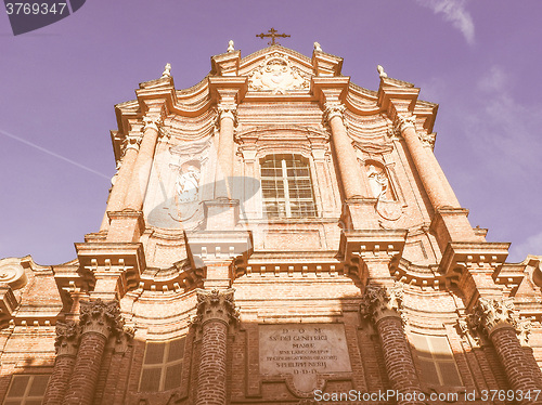 Image of San Filippo Neri church in Chieri vintage