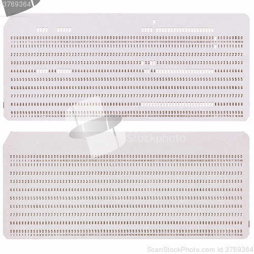 Image of  Punched card vintage