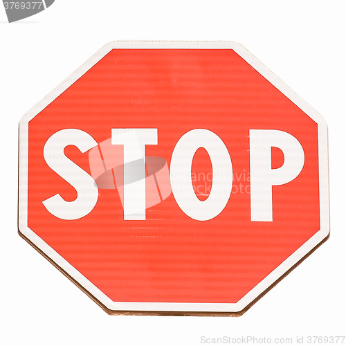 Image of  Stop sign isolated vintage