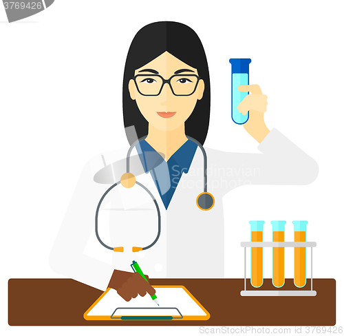 Image of Laboratory assistant working. 