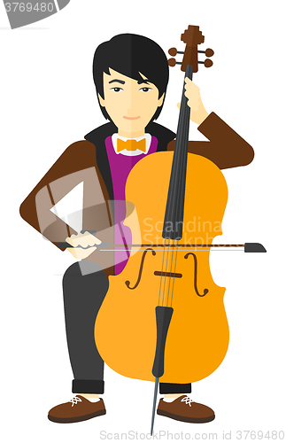 Image of Man playing cello.