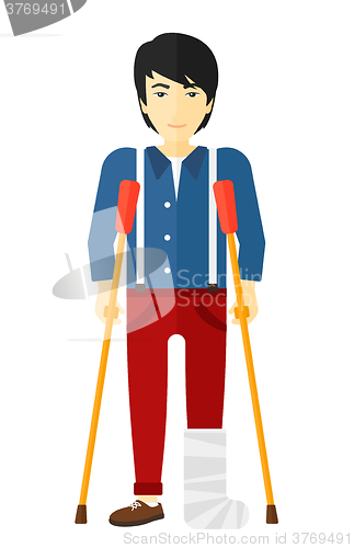 Image of Patient with broken leg.