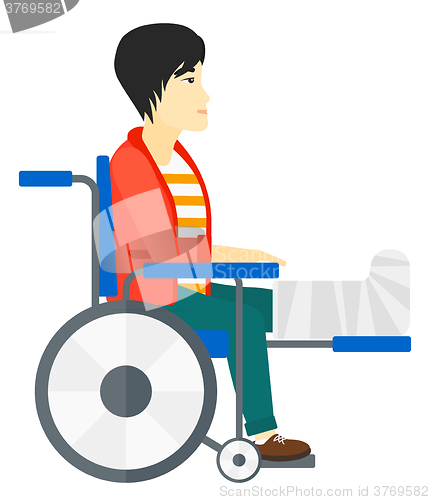 Image of Patient sitting in wheelchair.