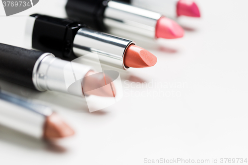 Image of close up of lipsticks range