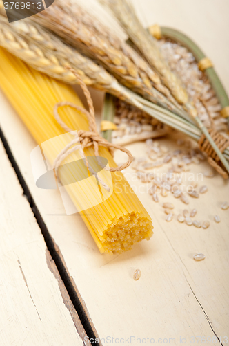 Image of organic Raw italian pasta and durum wheat 