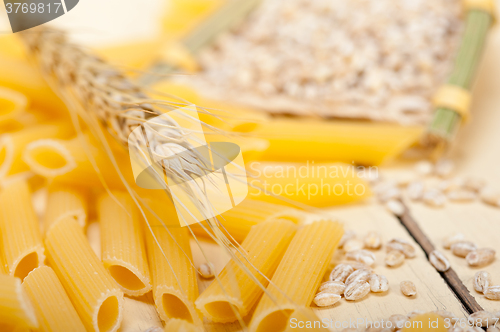 Image of Italian pasta penne with wheat