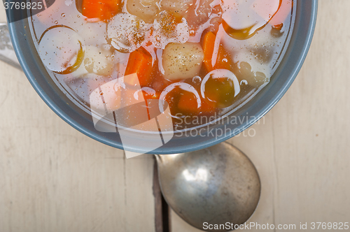 Image of Traditional Italian minestrone soup 