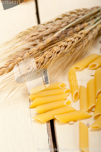 Image of Italian pasta penne with wheat