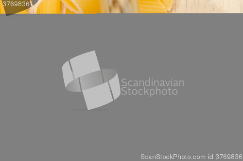 Image of Italian pasta penne with wheat