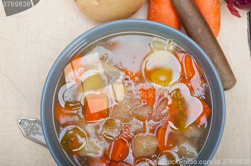 Image of Traditional Italian minestrone soup 