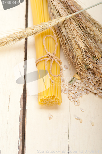 Image of organic Raw italian pasta and durum wheat 