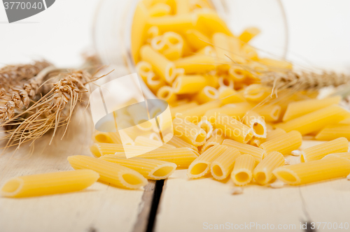 Image of Italian pasta penne with wheat