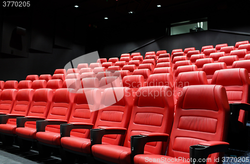 Image of movie theater empty auditorium with seats