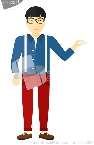 Image of Man with chalk in hand.
