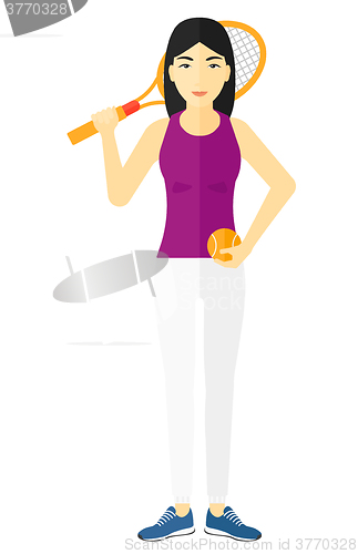 Image of Big tennis player.