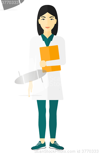 Image of Doctor holding file.