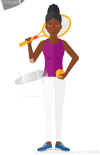 Image of Big tennis player.