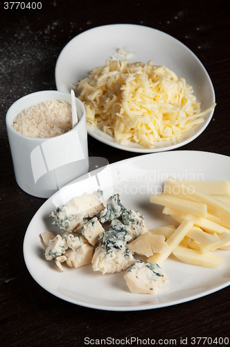 Image of different cheese closeup