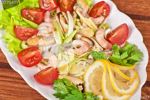 Image of Tasty seafood salad 