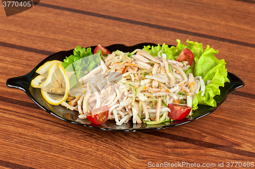 Image of tasty salad at plate