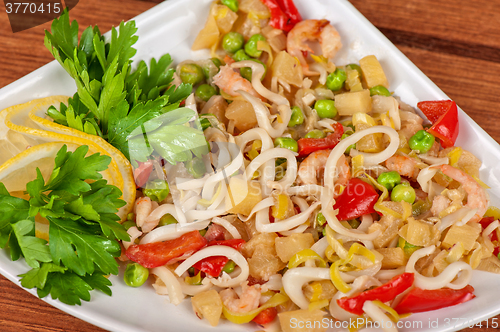 Image of Tasty seafood salad 