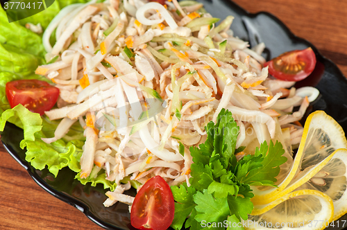 Image of tasty salad at plate