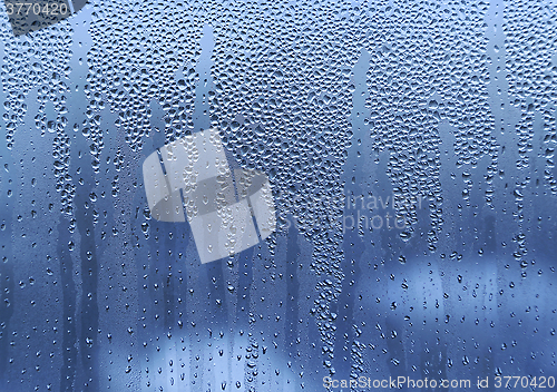 Image of Water drops on glass