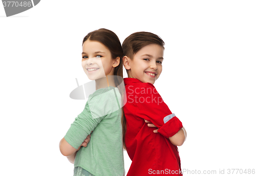 Image of happy boy and girl standing together