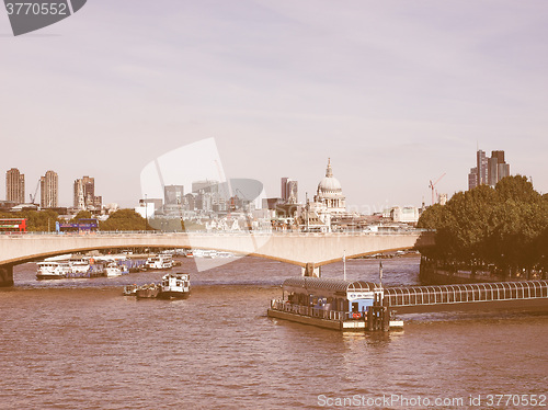 Image of Waterloo Bridge in London vintage