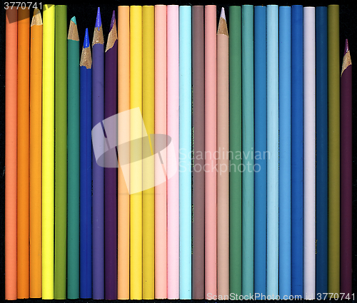 Image of colorful colored pencils