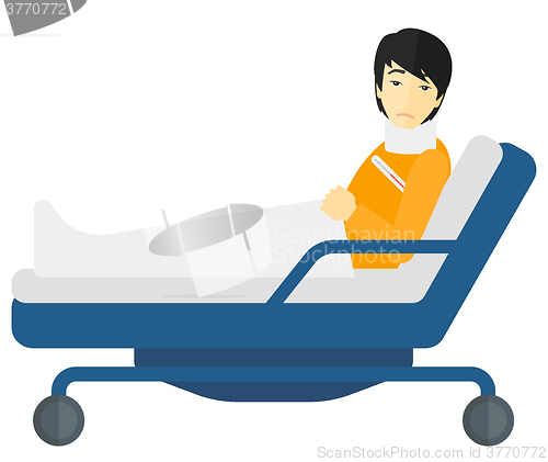 Image of Patient lying in bed.