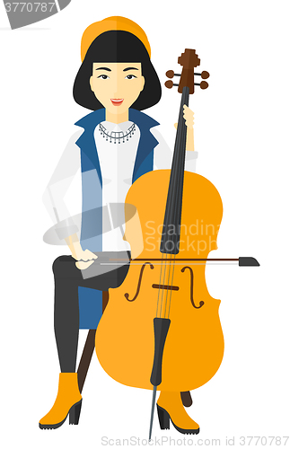 Image of Woman playing cello.