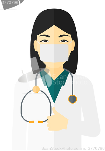 Image of Confident doctor in mask.