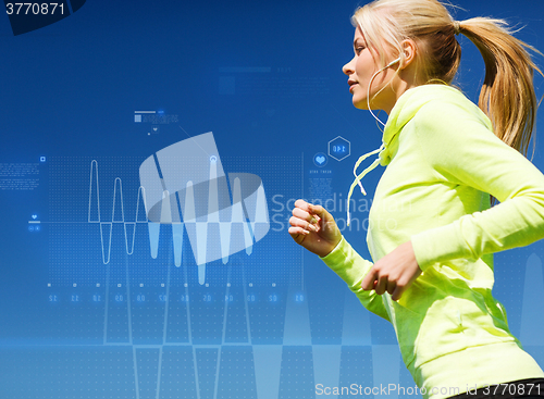 Image of woman doing running outdoors