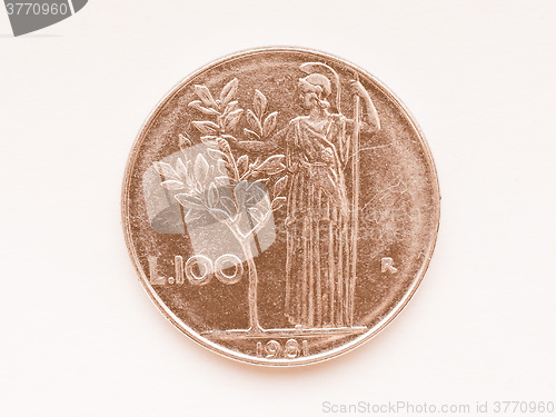 Image of  Italian lira coin vintage