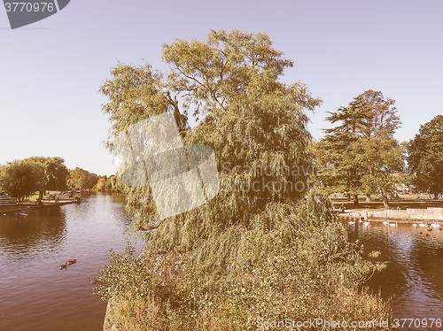 Image of River Avon in Stratford upon Avon vintage