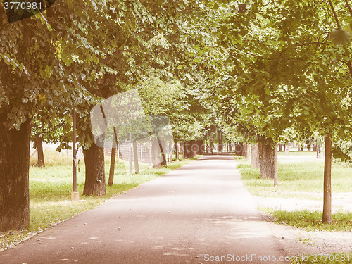 Image of Retro looking Dalla Chiesa park in Collegno