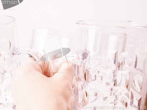 Image of Retro looking Empty beer glass