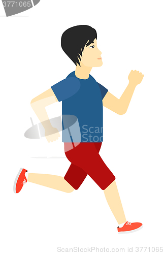 Image of Sportive man jogging.