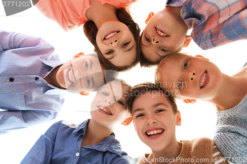 Image of happy smiling children faces