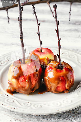 Image of apples in caramel