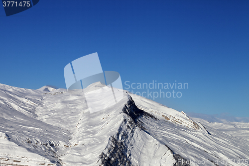 Image of Winter snowy mountains in nice sun day