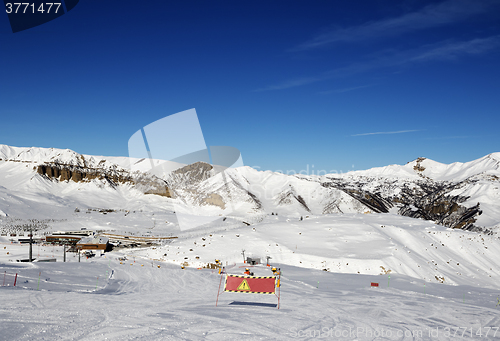 Image of Ski slope at sun day