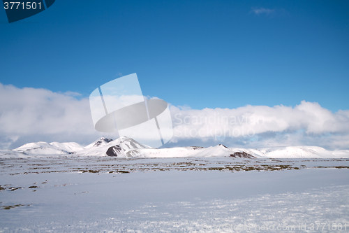 Image of Winter mountain landscape, North Iceland