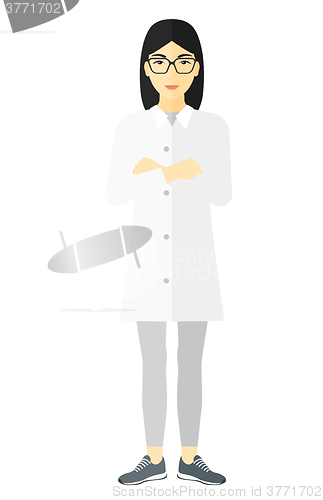 Image of Female laboratory assistant.