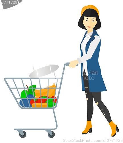 Image of Customer with trolley.